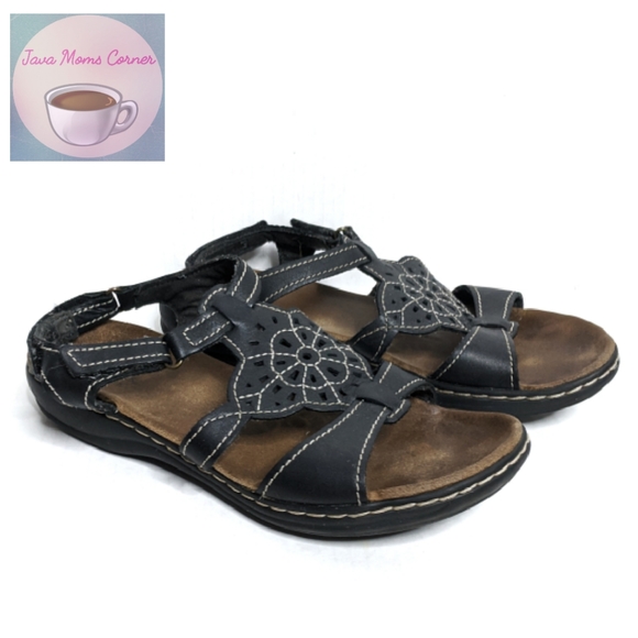 clarks bendables sandals black